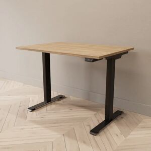 Direkt Interiör Hæve sænkebord - Professional, Størrelse 100x70 cm, Bordplade Eg, Stativ Sort