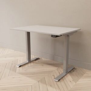 Direkt Interiör Hæve sænkebord - Professional, Størrelse 100x70 cm, Bordplade Lysegrå, Stativ Sølv