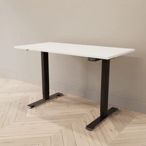 Direkt Interiör Hæve sænkebord - Professional, Størrelse 120x60 cm, Bordplade Hvid, Stativ Sort