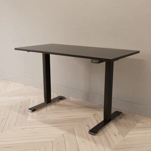 Direkt Interiör Hæve sænkebord - Professional, Størrelse 120x60 cm, Bordplade Sort, Stativ Sort