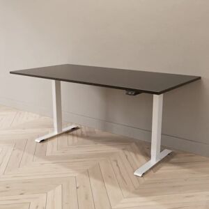 Direkt Interiör Hæve sænkebord - Professional, Størrelse 160x80 cm, Bordplade Sort, Stativ Hvid