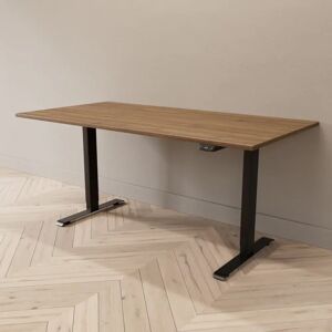 Direkt Interiör Hæve sænkebord - Professional, Størrelse 160x80 cm, Bordplade Valnød, Stativ Sort