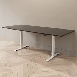 Direkt Interiör Hæve sænkebord - Professional, Størrelse 200x80 cm, Bordplade Sort, Stativ Hvid