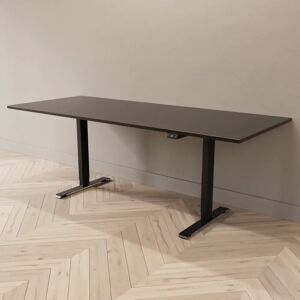 Direkt Interiör Hæve sænkebord - Professional, Størrelse 200x80 cm, Bordplade Sort, Stativ Sort
