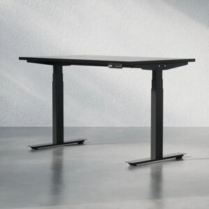 Brizley of Scandinavia Hæve sænkebord - Premium, Størrelse 120x70 cm, Bordplade Sort, Stativ Sort