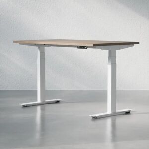 Brizley of Scandinavia Hæve sænkebord - Premium, Størrelse 120x70 cm, Bordplade Valnød, Stativ Hvid