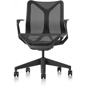 Herman Miller Cosm, Low Back - Kontorstol, Farve Graphite, Armlæn Faste armlæn