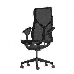 Herman Miller Cosm, High Back - Kontorstol, Farve Graphite, Armlæn Leaf arms