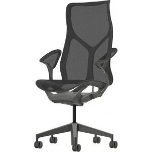 Herman Miller Cosm, High Back - Kontorstol, Farve Carbon, Armlæn Leaf arms