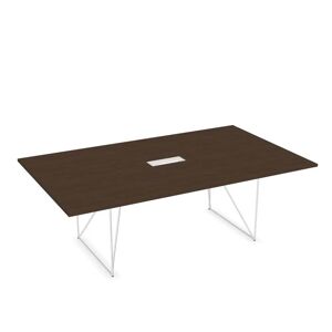 Narbutas Konference bord Air, Design White / Dark Walnut