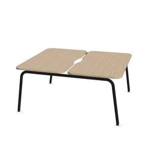 Narbutas Dobbelt skrivebord Round, Design Black / Sand Ash, Bredde 120 cm