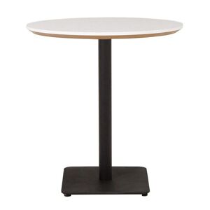 Cafebord Trend, Diameter Ø700 mm, sort firkantet fod