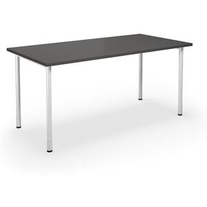 Skrivebord DUO-C, LxB 1600x800 mm, mørkegrå/hvid