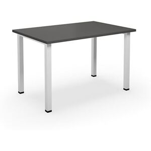 Skrivebord DUO-U, LxB 1200x800 mm, mørkegrå/hvid