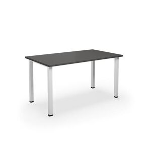 Skrivebord DUO-U, LxB 1400x800 mm, mørkegrå/hvid