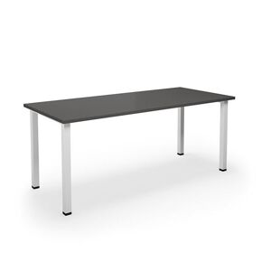 Skrivebord DUO-U, LxB 1800x800 mm, mørkegrå/hvid