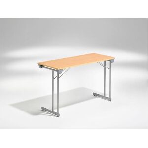 Konferencebord Hatty, Sammenfoldelig, 1200x500 mm, bøg/sølv