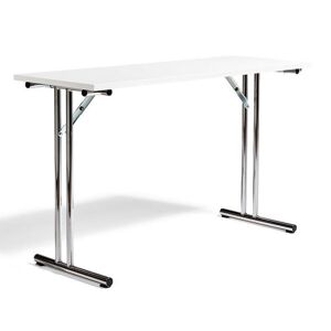 Konferencebord, sammenklappeligt, LxB 1200x450 mm, hvid / krom