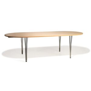 Konferencebord Taormina, LxB 2400x100 mm, bøg/krom, 8-10 siddepladser
