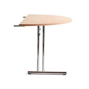 Konferencebord, sammenklappeligt, halvrund plade, Ø 1200 mm, bøg / kro