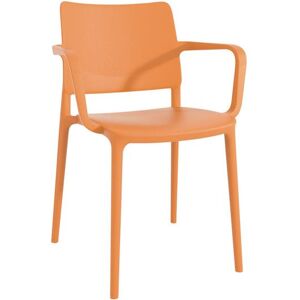 Stol Artin med armlæn, orange, 4-pk