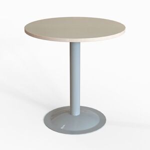 Cafebord Sputnik, Ø 700 mm sølvfarvet stativ, birk