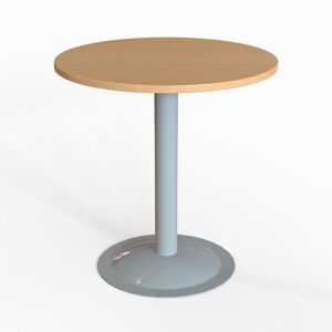 Cafebord Sputnik, Ø 700 mm sølvfarvet stativ, bøg