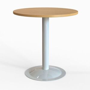 Cafebord Sputnik, Ø 900 mm sølvfarvet stativ, eg