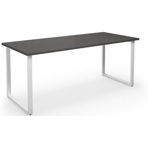 Skrivebord DUO-O, LxB 1800x800 mm, mørkegrå/hvid