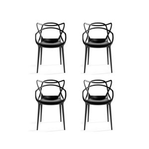 Kartell Masters Spisestol - sort - 4 stk.