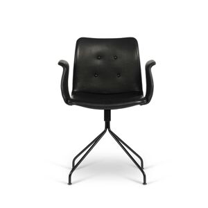 Bent Hansen Primum Armchair - Sort Zenso 2 Læder - Sort Drejestel