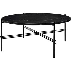 Gubi TS Coffee Table - Dia.80cm. - Sort Marmor Sort Stel