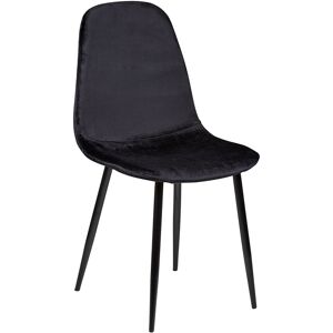 My Home Torino Spisesbordsstol, Sort Velour M. Sorte Metalben 869 Cm 54 Cm