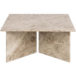 VegaStone Marmor sofabord - Latte lakeret marmor - 90x90 cm