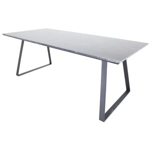 Trend Marmor spisebord - gråsort marmor og metal (200x90)