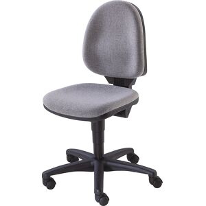 Topstar Silla giratoria estándar, sin reposabrazos, respaldo 450 mm, tela gris, armazón negro