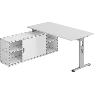 kaiserkraft FINO - Escritorio como superficie de apoyo, A x P 1600 x 800 mm, gris luminoso