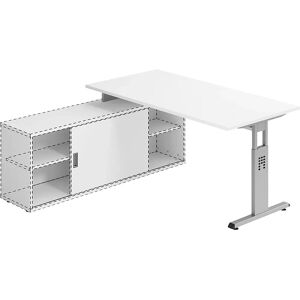 kaiserkraft FINO - Escritorio como superficie de apoyo, A x P 1600 x 800 mm, blanco