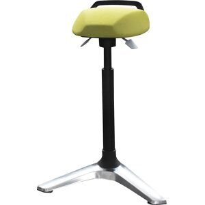 kaiserkraft Taburete de apoyo SST1, de altura regulable entre 630 y 930 mm, asiento acolchado, tapizado verde