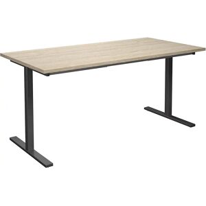 kaiserkraft Mesa multiusos DUO-T, tablero recto, A x P 1600 x 800 mm, roble, negro