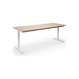 kaiserkraft Mesa multiusos DUO-T Trend, tablero recto, A x P 1800 x 800 mm, roble, blanco