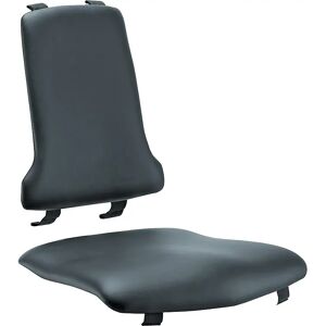 bimos Acolchado, modelo estándar, 1 acolchado para el asiento y 1 para el respaldo, acolchado de piel sintética negra