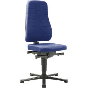 bimos Silla giratoria de trabajo All-in-One, con tacos, acolchado de tela azul