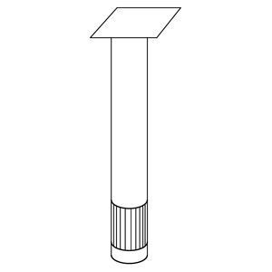 eurokraft pro Pata de mesa, de altura regulable entre 700 y 740 mm, tubo de acero, gris ventana