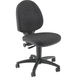 Topstar Silla giratoria estándar, sin reposabrazos, respaldo 450 mm, tela antracita, armazón negro, a partir de 2 unidades