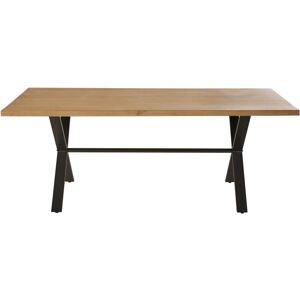 Maisons du Monde Mesa de comedor de mango y metal negro para 8/10 personas de 200 cm