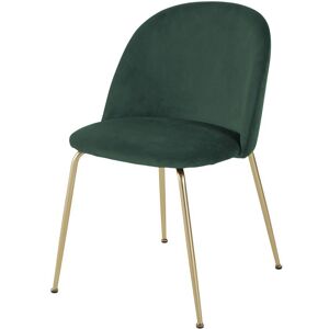 Maisons du Monde Silla de terciopelo verde bosque