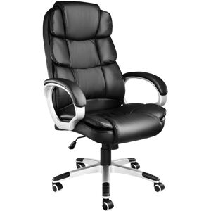 Tectake Silla de oficina jonas poliuretano negro