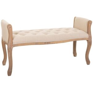 Wanderlust deco Banqueta de madera de caucho beige