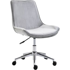 Homcom Silla de oficina color gris 52.5 x 60 x 91 cm